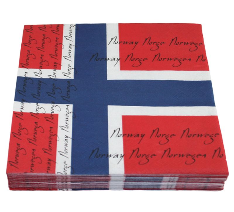 SERVIETTER, NORSK FLAGG DESIGN