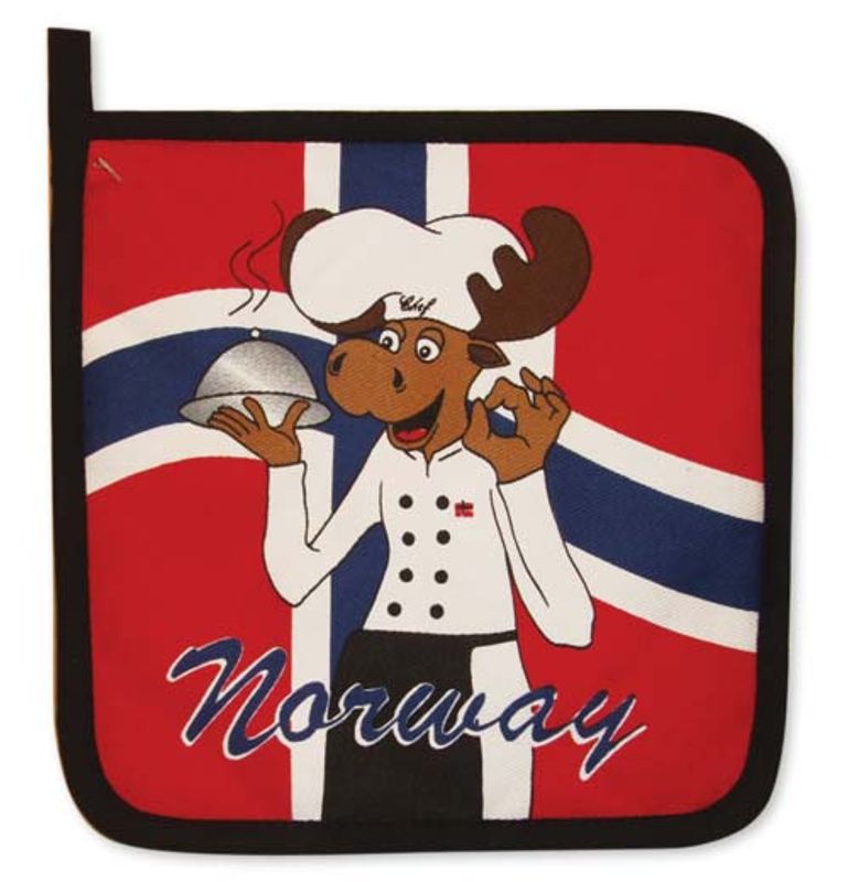 Potholder in Norwegian Flag