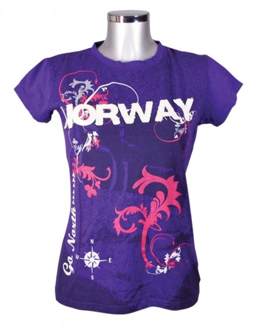 Main Image T-Shirt, Flag, Norway patch, Purple