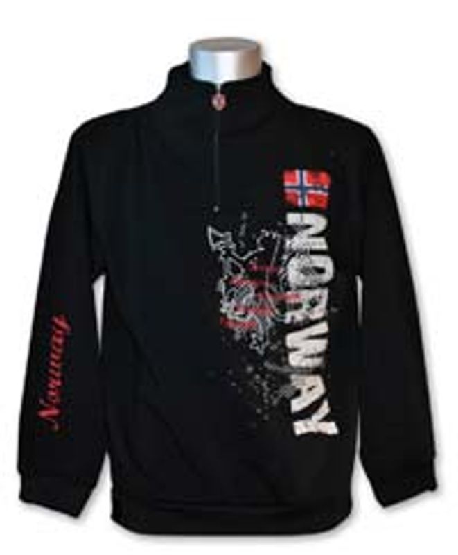 Zip neck - Norway - Sort