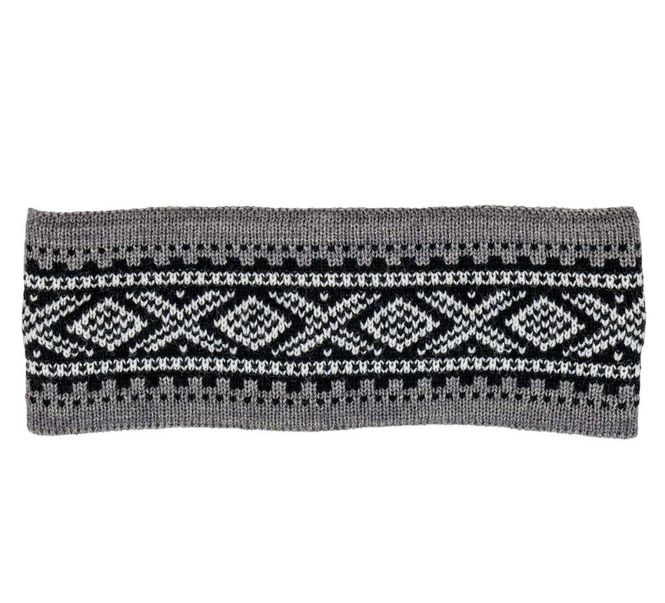 Main Image Headband Wool - Marius pattern - grey/ black/ ...